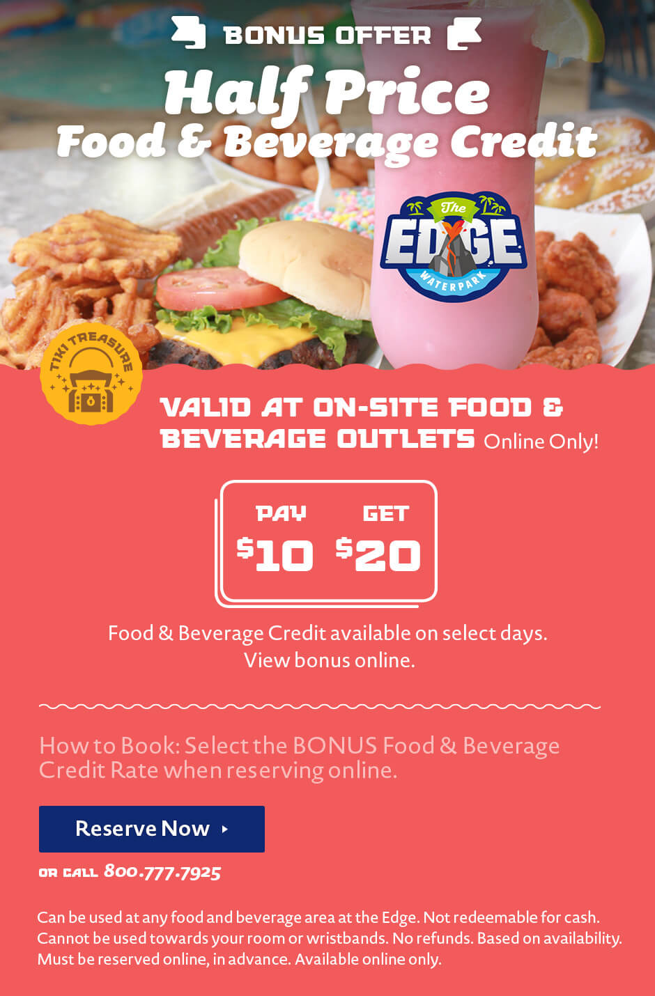 Discounted food and beverage packages