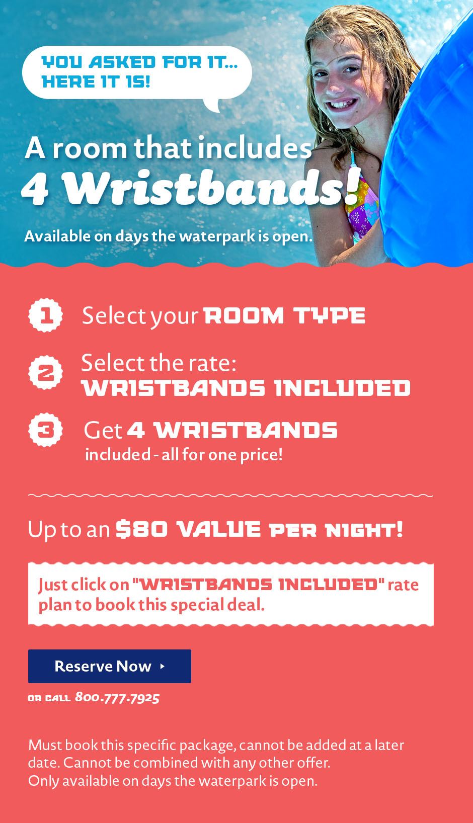 Wristband Included Deal